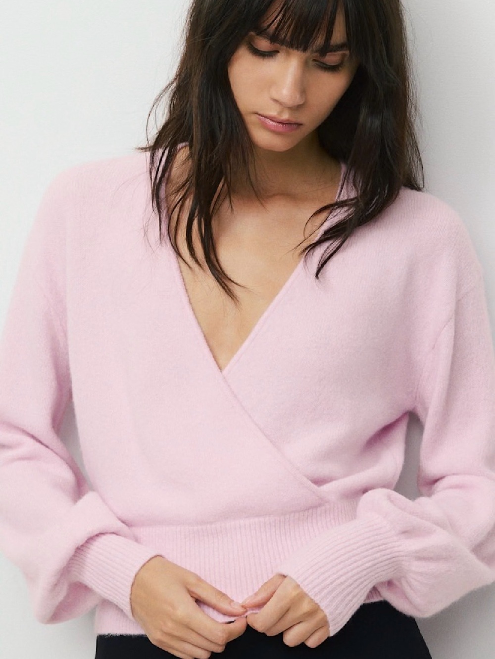 Aritzia Softspoke Dear Wrap sweater size large